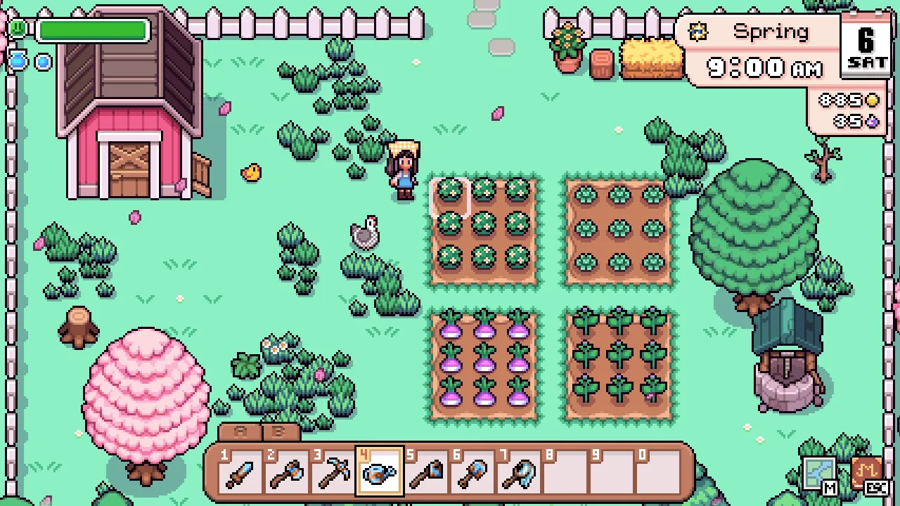 Fields of Mistria farming gameplay screenshot